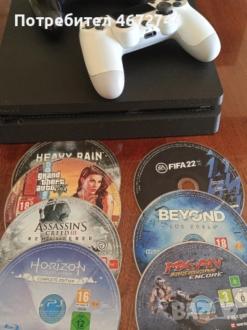 PS4 slim с два джойстика , снимка 2 - PlayStation конзоли - 52705830