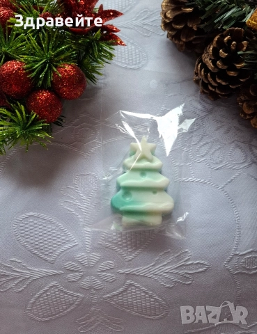 Натурални глицеринови сапунчета с аромат на Коледа, снимка 4 - Декорация за дома - 52676379