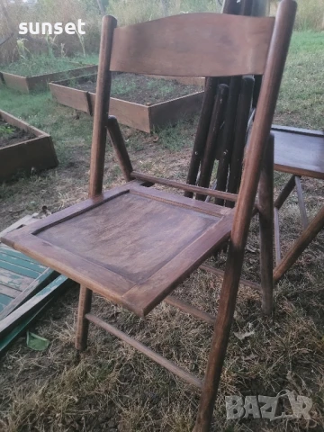 сгъваеми дървени градински столове- различни модели, за тераса и градина, снимка 5 - Градински мебели, декорация  - 51136575