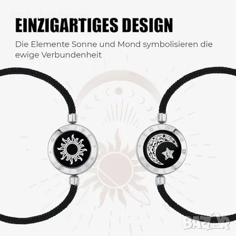 TOTWOO Sun and Moon- гривни за влюбени- Дизайнерска серия, снимка 4 - Смарт гривни - 48146797