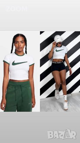 Nike Women's Cropped, Дамска тениска T-Shirt , снимка 4 - Тениски - 44428732