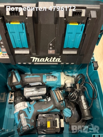 Ъглов шлайф и винтоверт Makita, снимка 10 - Ъглошлайфи - 54186262