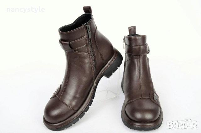 ЗИМА '25'26! Дамски боти от естествена кожа - Два цвята, снимка 7 - Дамски боти - 52288977