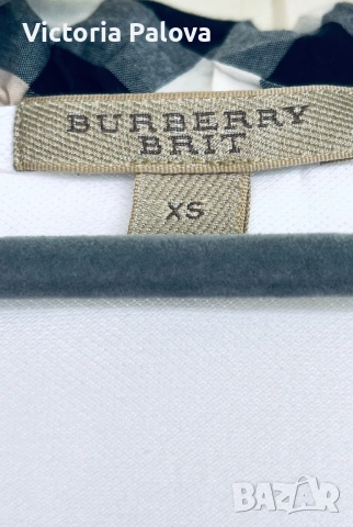 Модна къща BURBERRY BRIT дизайнерска блуза каре яка, снимка 6 - Блузи с дълъг ръкав и пуловери - 53397727