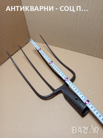 Соц Стара Кована Вила За Сено. , снимка 6 - Антикварни и старинни предмети - 52101903