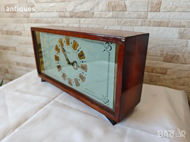 Стар руски каминен часовник - ВЕСНА / VESNA - 1970г., снимка 4 - Антикварни и старинни предмети - 54105688