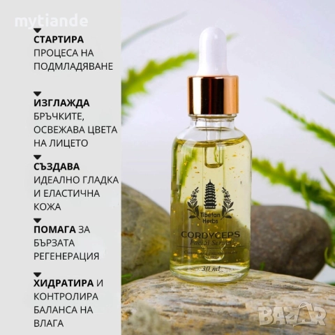 Серум за лице с кордицепс, снимка 3 - Козметика за лице - 37949774