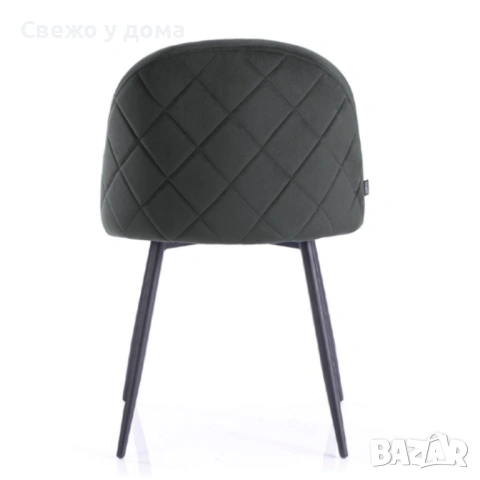 Дизайнерски стол FARO – тапициран, стабилен и удобен - сив, снимка 3 - Столове - 53970325