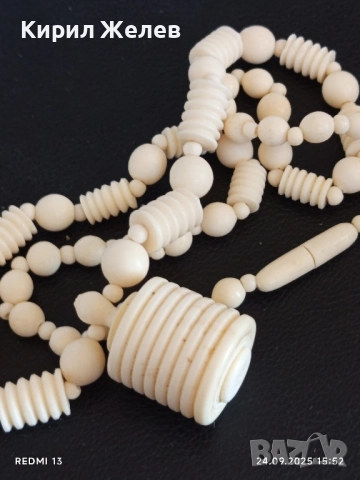 Винтидж колие гердан от кости ВИЕТНАМ много красиво стилно 51354, снимка 4 - Колиета, медальони, синджири - 51822603