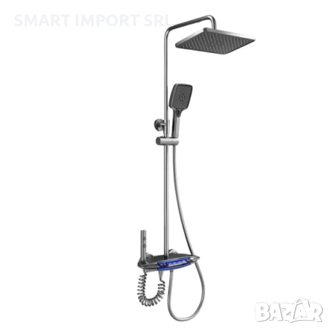 Многофункционален душ комплект SmartHeater, термостат, Led дисплей, сив, снимка 2 - Душове - 51995728