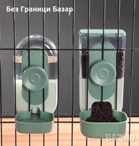 Нова Висяща поилка и купа за храна за дребни гризачи и зайци 2 в 1 хранилка