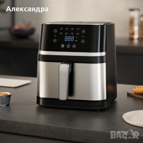Електрически фритюрник с капацитет 10L – неръждаема стомана, 1350W, автоматично изключване