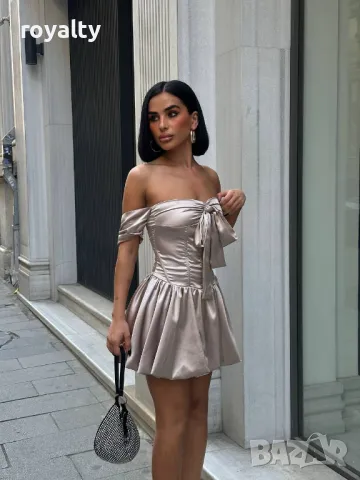 Рокля сатен, снимка 2 - Рокли - 50414454