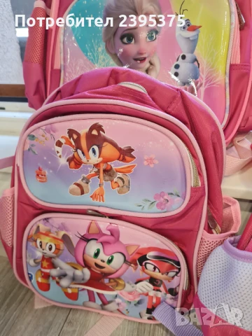 Детски раници - образователна, Соник, Спайдър мен, Елза и Анна, кончетан, , снимка 9 - Други - 50688591