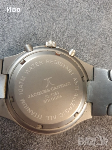 Мъжки часовник jacques cantani jc-1080. Титаниев корпус, хронограф. Отлично техническо състояние. Мн, снимка 5 - Мъжки - 51995924