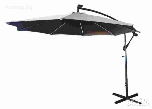 Градински чадър Banana Style с 8 LED ребра TLB017-300 Butternut 3м, снимка 1 - Градински мебели, декорация  - 45432580