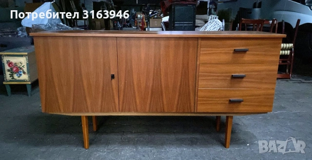 Винтидж шкаф / бюфет – средата на XX век, снимка 3 - Шкафове - 53856178