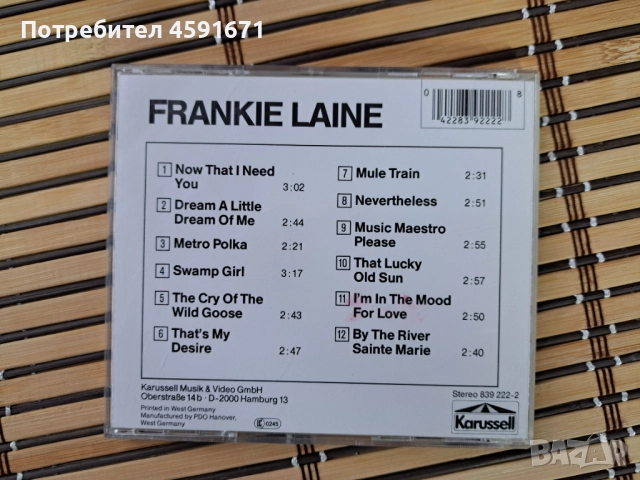 Frankie Laine – I’m In The Mood For Love, снимка 3 - CD дискове - 51994069