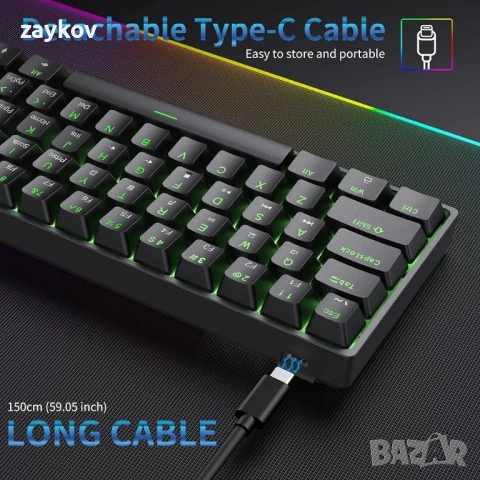 Геймърска клавиатура Dierya DK61se, снимка 3 - Клавиатури и мишки - 50630394