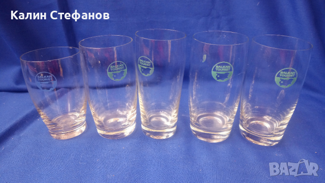 Ретро стъклени чаши с лого Балкантурист BALKAN TURIST, снимка 5 - Колекции - 44969912