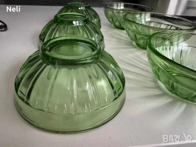 Винтидж стъклени купички, снимка 3 - Други - 51768249