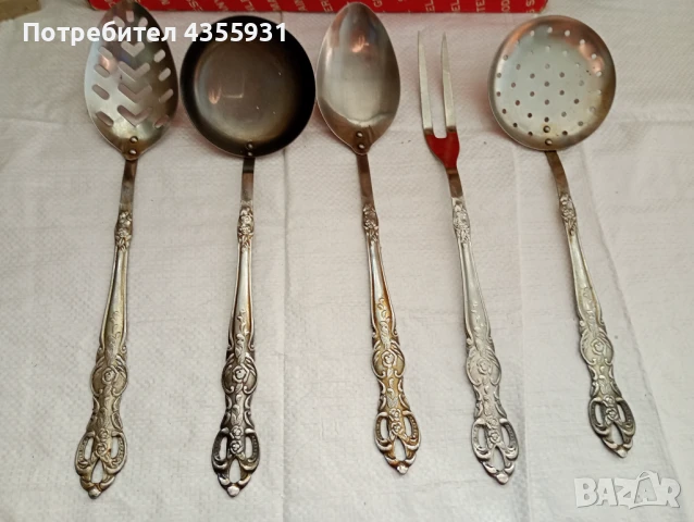 старинни немски прибори за сервиране хранене стари прибори антикварни прибори 