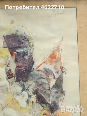 картина , Прегръдка 1 , от Атанас Нацев, снимка 5 - Картини - 52922055