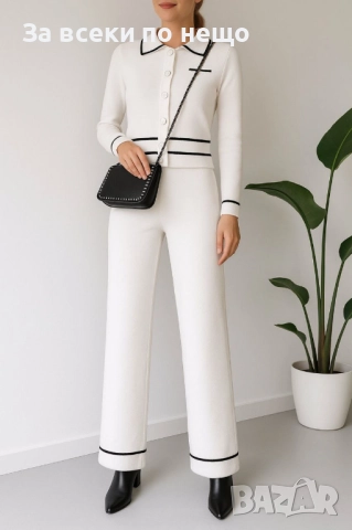 Дамски Комплект Фино Плетиво - 2 Налични Цвята Код S190, снимка 3 - Комплекти - 52419096