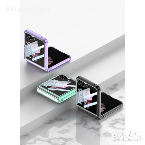 Samsung Galaxy Z Flip7 FE 5G / Z Flip6 5G PC Калъф с протектор от закалено стъкло , снимка 12 - Калъфи, кейсове - 51415533