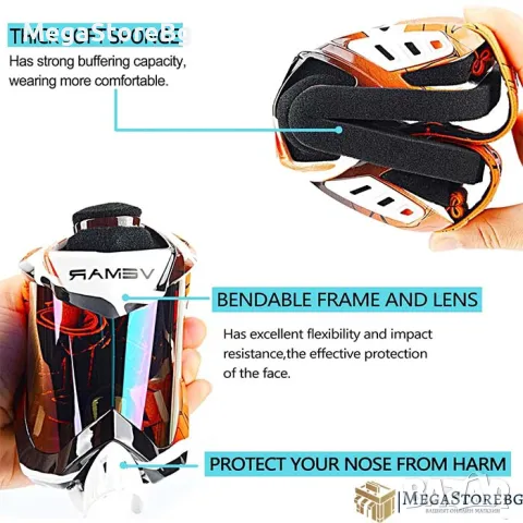 Мото очила Vemar VM-1016-C - оранжево, снимка 6 - Аксесоари и консумативи - 50169088