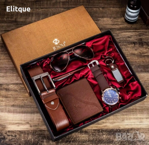 Подарък Бизнес Луксозен фирмен мъжки комплект 6 в 1 +Часовник Очила Химикалка Ключодържател Колан 13, снимка 5 - Подаръци за мъже - 52852318