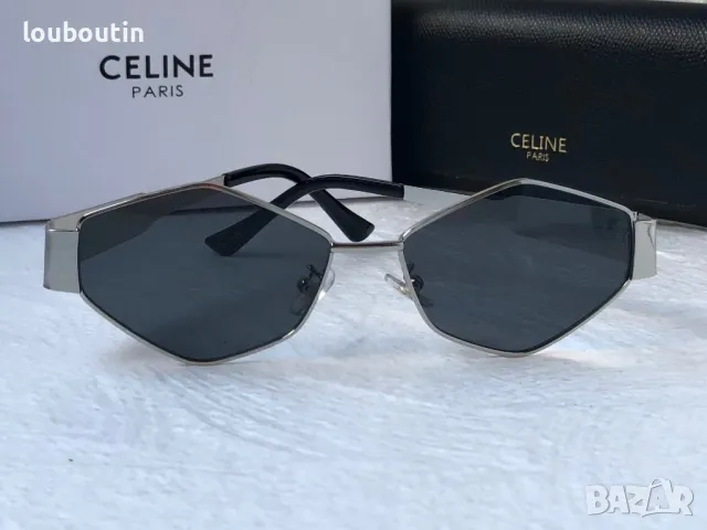 Celine 2024 дамски слънчеви очила ромб два цвята сребърни златни, снимка 12 - Слънчеви и диоптрични очила - 47011725