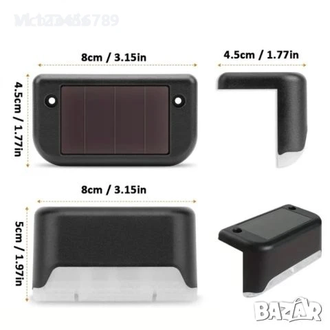 Led соларна лампа за дома и градината /за парапети, стъпала и тн/, снимка 2 - Други - 52271462