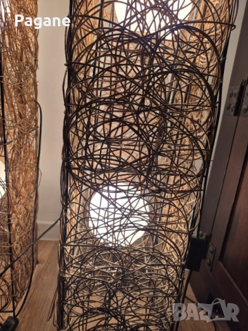 Ефектни лампи/лампиони/ от естествени материали , снимка 3 - Лампиони - 53291764