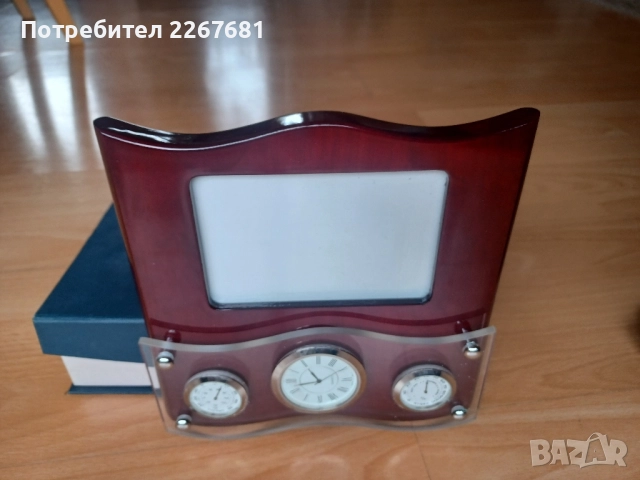 Рамка за снимка с часовник, термометър и влагомер, снимка 3 - Други - 51884234