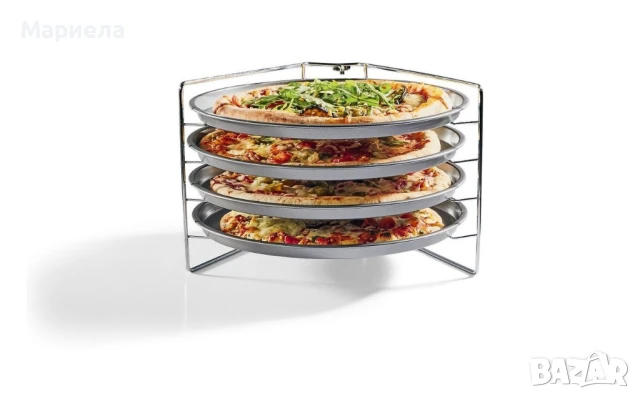 Комплект за печене на пица Kitchen Club, 4 броя тави, снимка 3 - Форми - 50792868