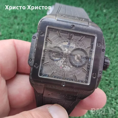 Мъжки луксозен часовник Hublot Square Bang, снимка 1 - Мъжки - 46972520