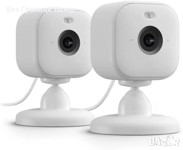 Нови Blink Mini 2, 2 броя Wi-Fi охранителни камери Цветна нощна картина LED
