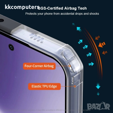 XUNDD Прозрачен Калъф за Xiaomi Redmi Note 15 Pro 5G - TPU+Акрил, Airbag, 0.8mm защита, Черен, снимка 4 - Резервни части за телефони - 53781093