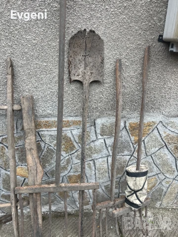 Стари дървени вили,лопата,сърп,кошница и плуг(хомот).., снимка 9 - Антикварни и старинни предмети - 50782937