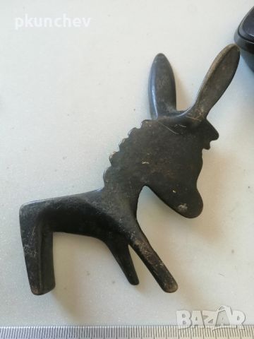 бронзова фигурка Walter Bosse Donkey Brass Figurine Pen Holder, Austria, 1950s, снимка 3 - Антикварни и старинни предмети - 45264201