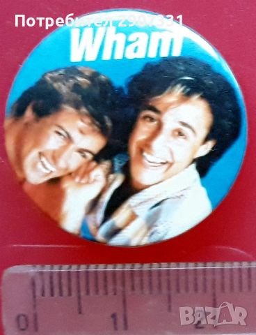 значка на дует Wham. 1985-86, снимка 2 - Други ценни предмети - 46419604