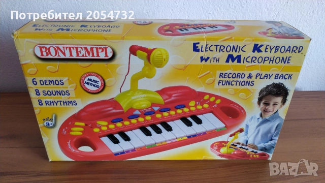 Електронен синтезатор с микрофон - Bontempi, снимка 4 - Музикални играчки - 51745647