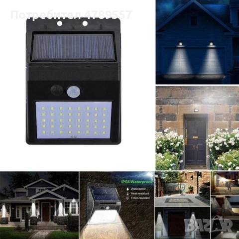 Градинска соларна лампа с 2,5-метров кабел H LED16, снимка 2 - Други - 54238465