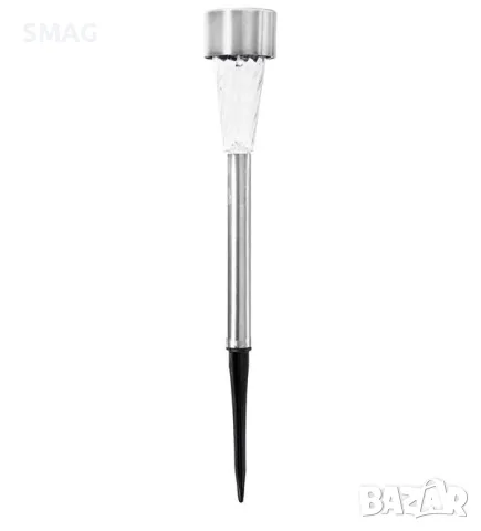 Слънчев фенер лампа сребро 21см S_1123232, снимка 2 - Соларни лампи - 49901733