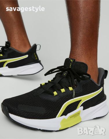 Унисекс маратонки PUMA Power Frame Training Shoes Black/Yellow, снимка 7 - Маратонки - 45760322