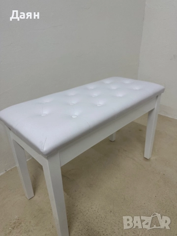 Кожена табуретка с място за съхранение HOMCOM, табуретка за тоалетка, табуретка за пиано , снимка 7 - Столове - 52669413