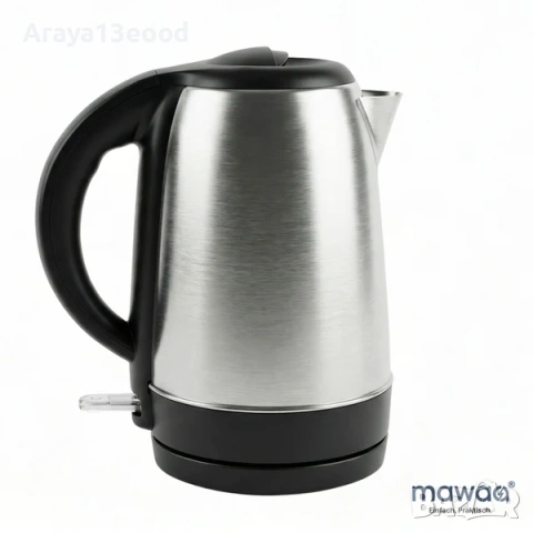 Електрическа кана mawaa® от неръждаема стомана – 2400W, 1.7 литра, снимка 3 - Кани - 53735163