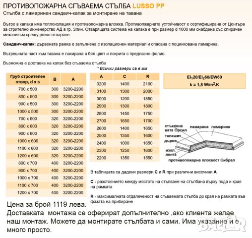 Тавански сгъваеми стълби, снимка 5 - Други стоки за дома - 46586702