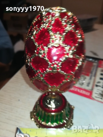 ФАБЕРЖЕ-ЯЙЦЕ МЕД/МЕСИНГ 3108251912, снимка 7 - Антикварни и старинни предмети - 51554498